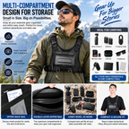 Hard shell chest rig bag with breathable mesh back support