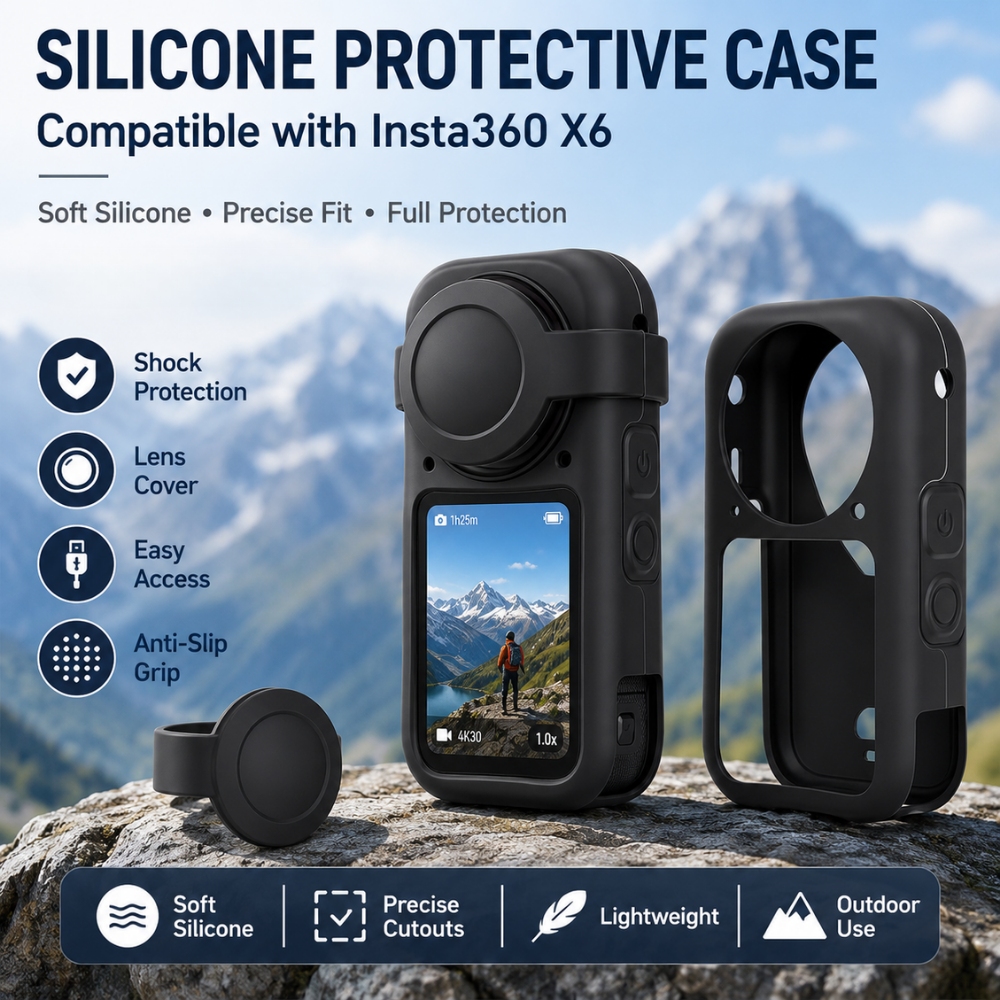 Silicone Protective Case for Insta360 X6 shockproof camera cover
