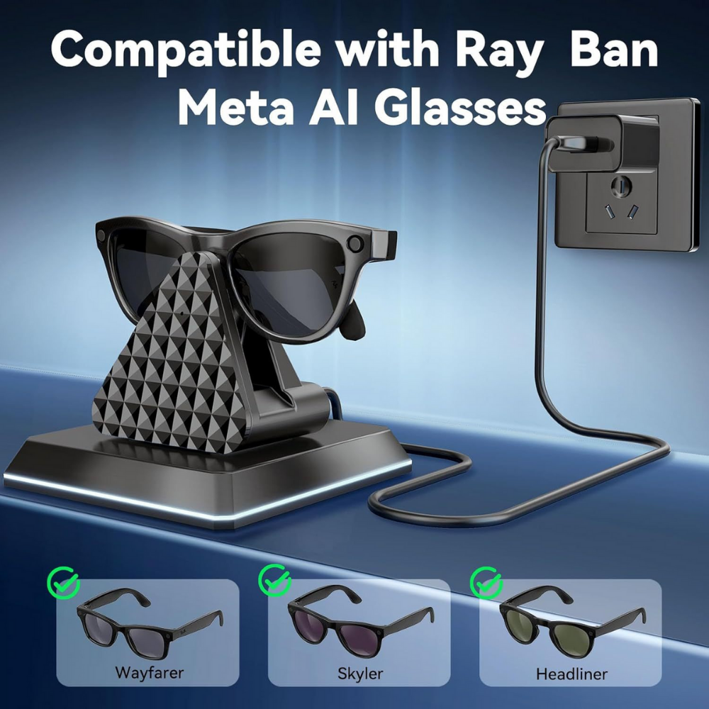 meta smart glasses charging stand
