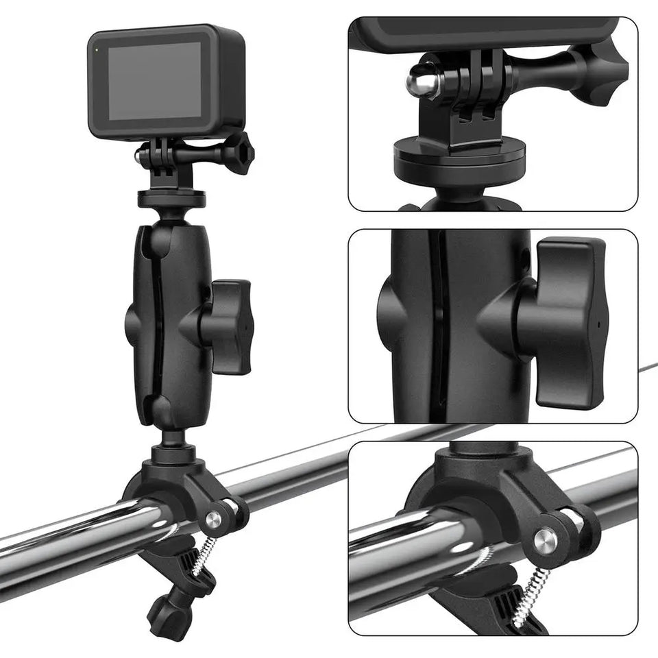 Bike Bicycle Handlebar Mount with 1/4" Screw Compatible for Gopro Hero 12/11/10/9, Max, Insta360 ONE X4/X3/X2, ONE R/RS, Action 4/3 Series & All Other Action Cameras