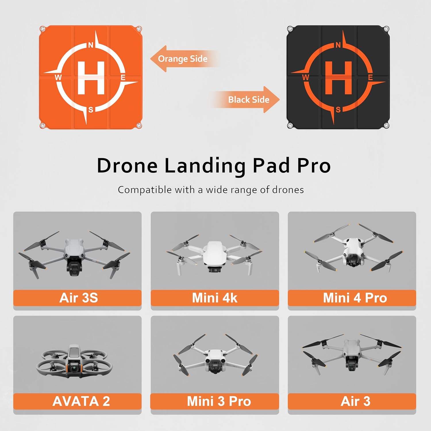 Foldable helipad for Mini 4 Pro, Mavic, Air and Holy Stone drones