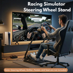 Foldable racing simulator wheel stand