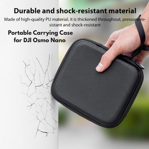 Compact DJI Osmo Nano travel case with secure zip closure