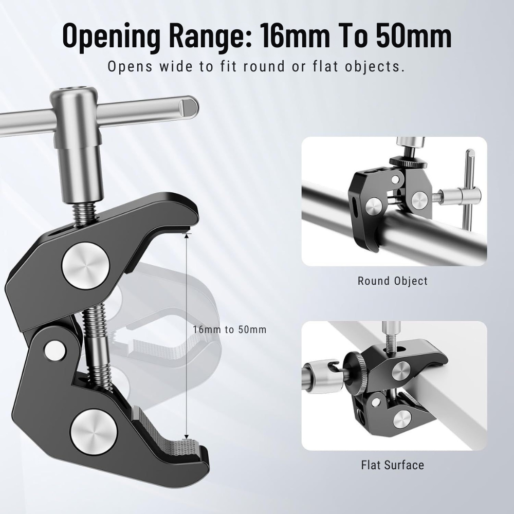 adjustable jaw super clamp 16mm to 50mm mounting tool
