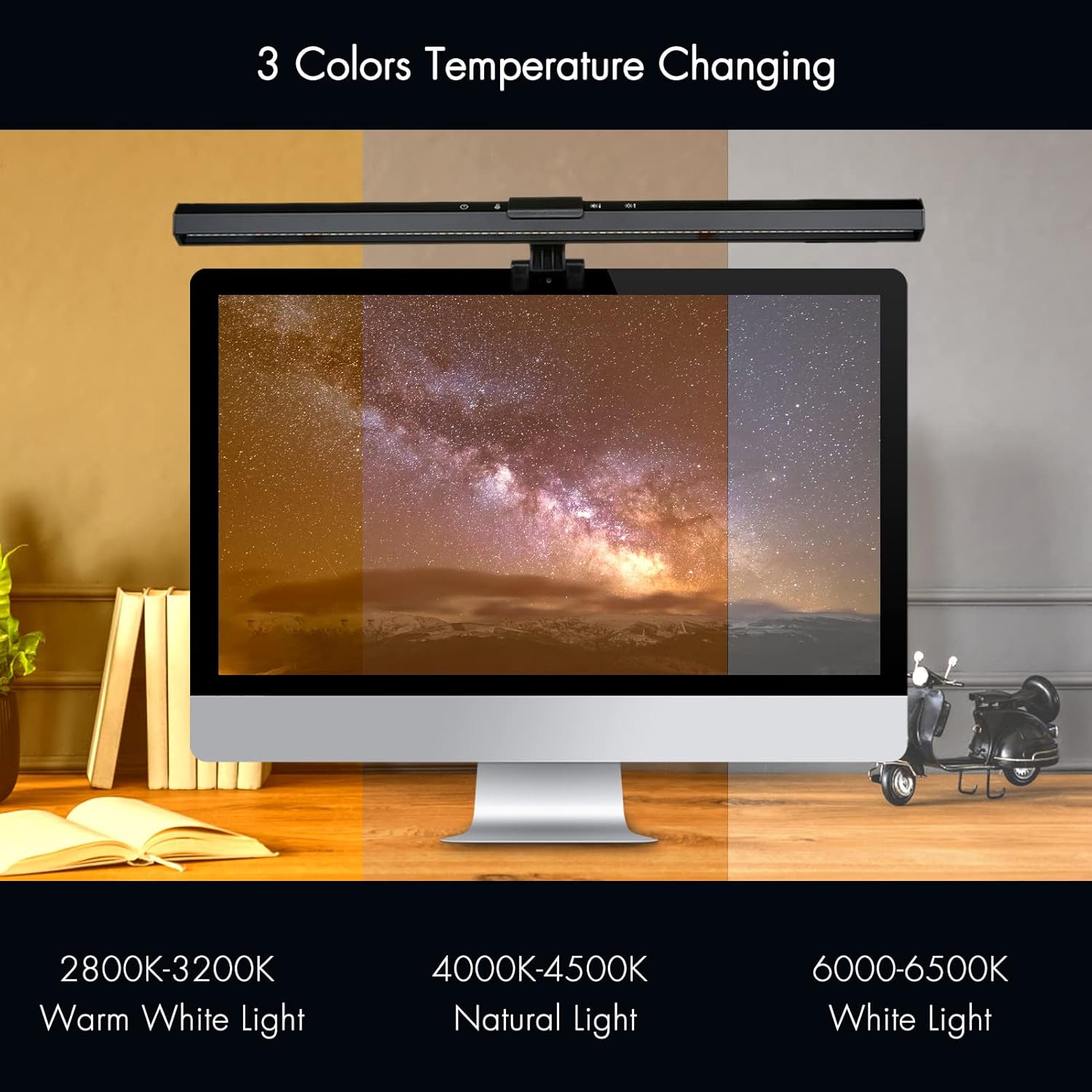 Monitor Light Bar, USB Powered LED Monitor Lamp, Computer Desk Light, e-Reading Monitor Light, PC Gaming Accessories, Dimmable Screen Lamp, Monitor Light For Gaming desk Accessories, kreo light, usb desk lamp keyboard monitor light.