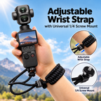 Camera Wrist Strap For DJI Pocket 4Pro, Insta360 Luna Ultra With Universal 1/4-inch Thread