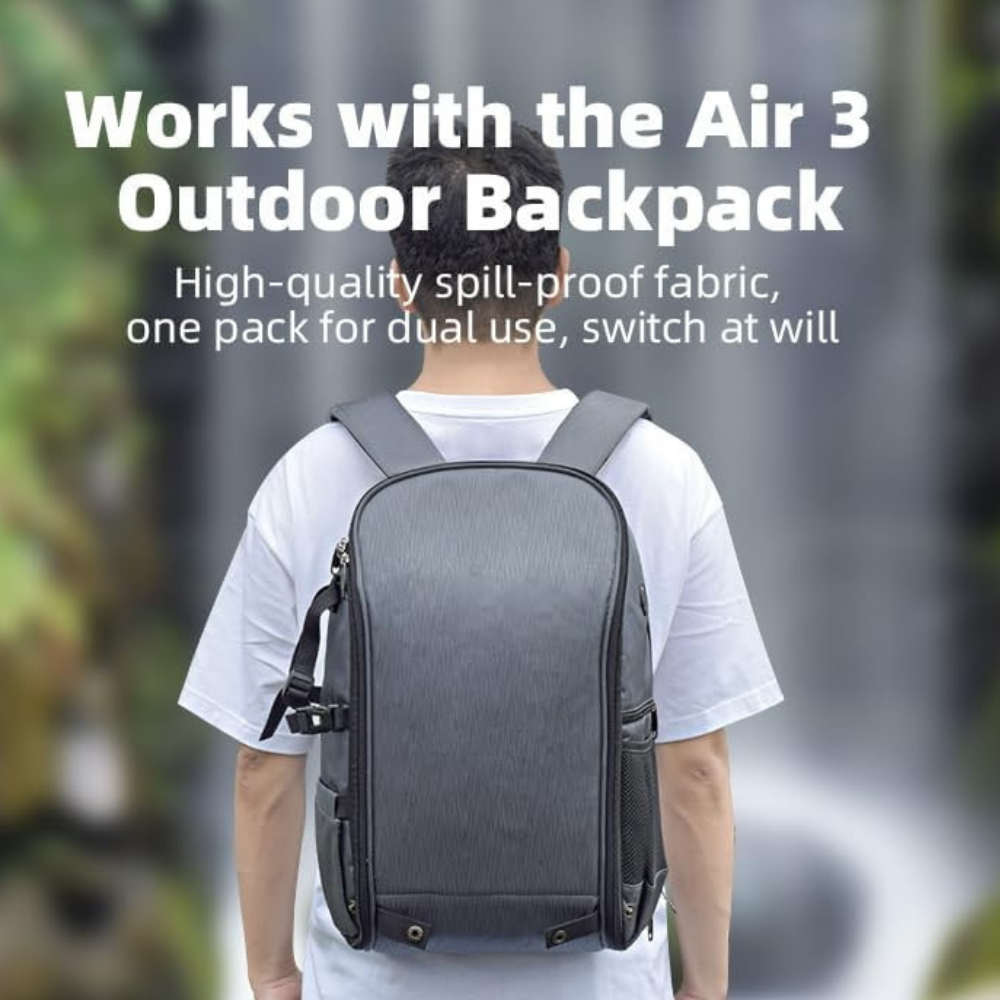 DJI Air 3 drone backpack with adjustable dividers storage
