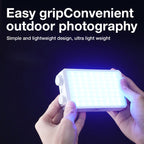 RGB dimmable LED video light with built-in 4000mAh battery