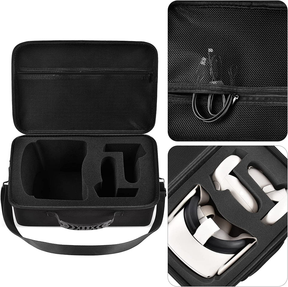 Oculus Quest 2 Carrying Case with Silicone Face Cover & Lens Protector