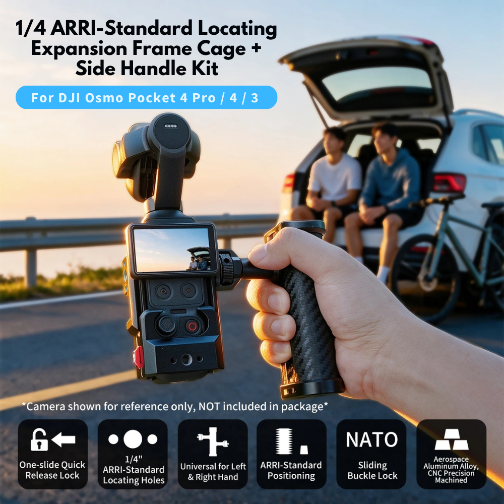 Aluminum Frame Cage with Side Handle for DJI Osmo Pocket 4