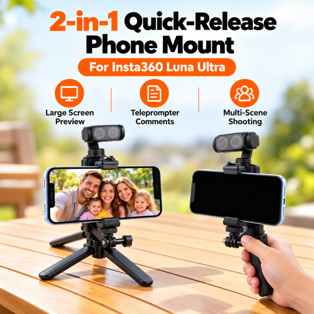 2-in-1 phone clip extension mount for Luna Ultra