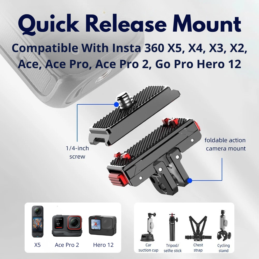 magnetic camera mounting adapter for Insta360