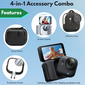 Silicone case, screen guard, pouch, and frame for Insta360 GO Ultra
