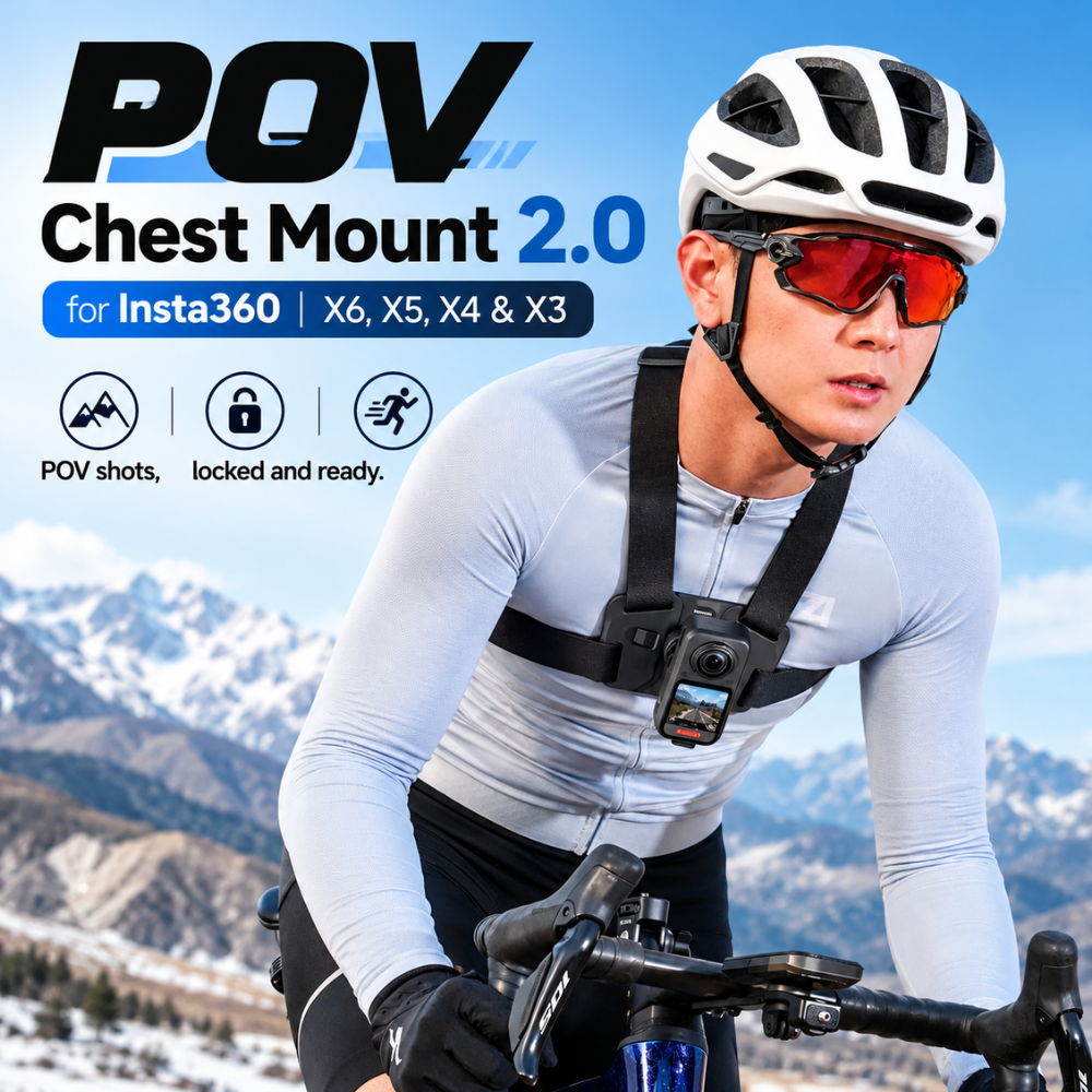 Insta360 X6 Chest Mount 2.0 for Hands-Free POV Shots