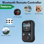 Smart waterproof GoPro remote with 1.4-inch color screen display