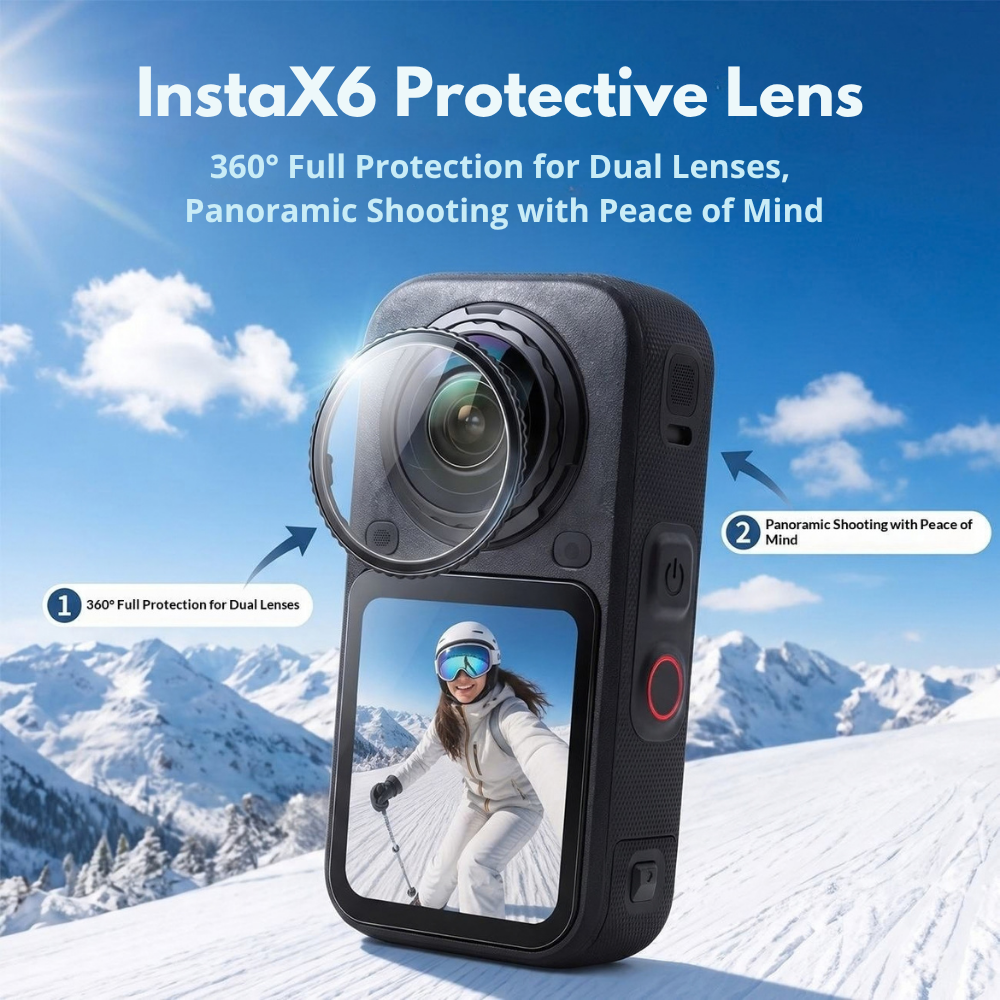 Lens Guard for Insta360 X6 snap-on lens protection