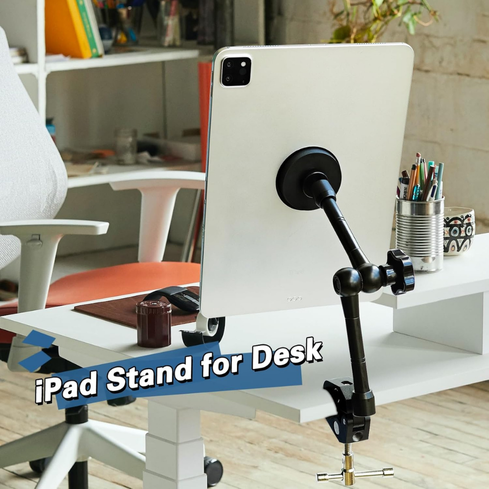 magnetic ipad holder with clamp