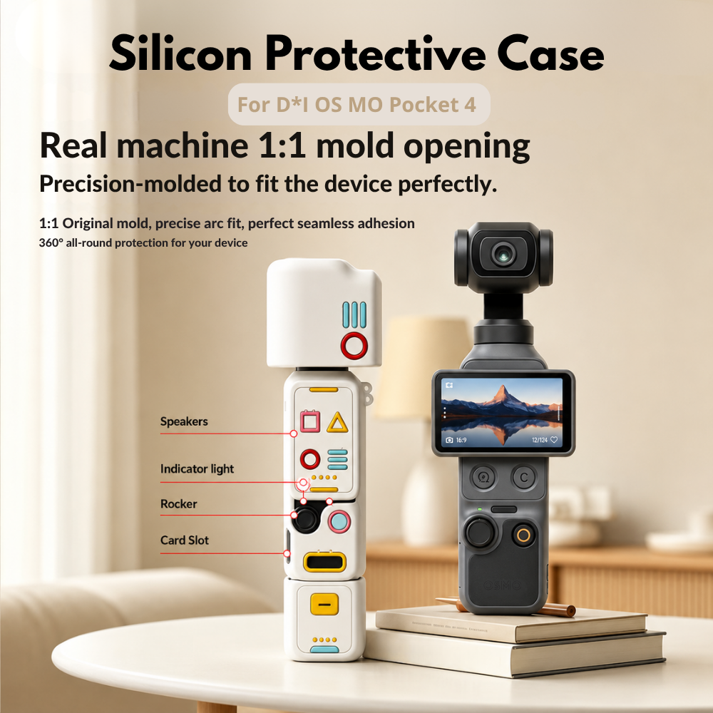DJI Osmo Pocket 4 Silicone Case with lens cap