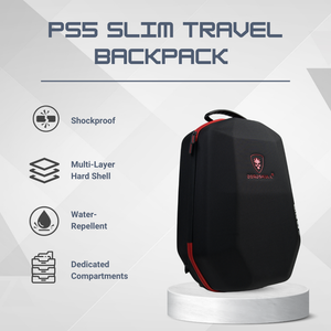 DeadSkull PS5 Slim Travel Backpack Shockproof Hard Shell Bag