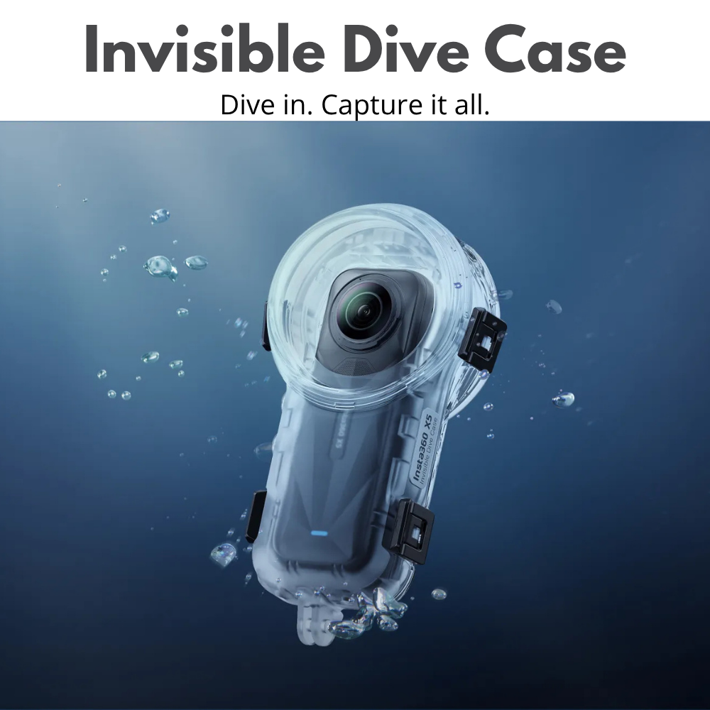 waterproof dive case for insta360 x5 60m
