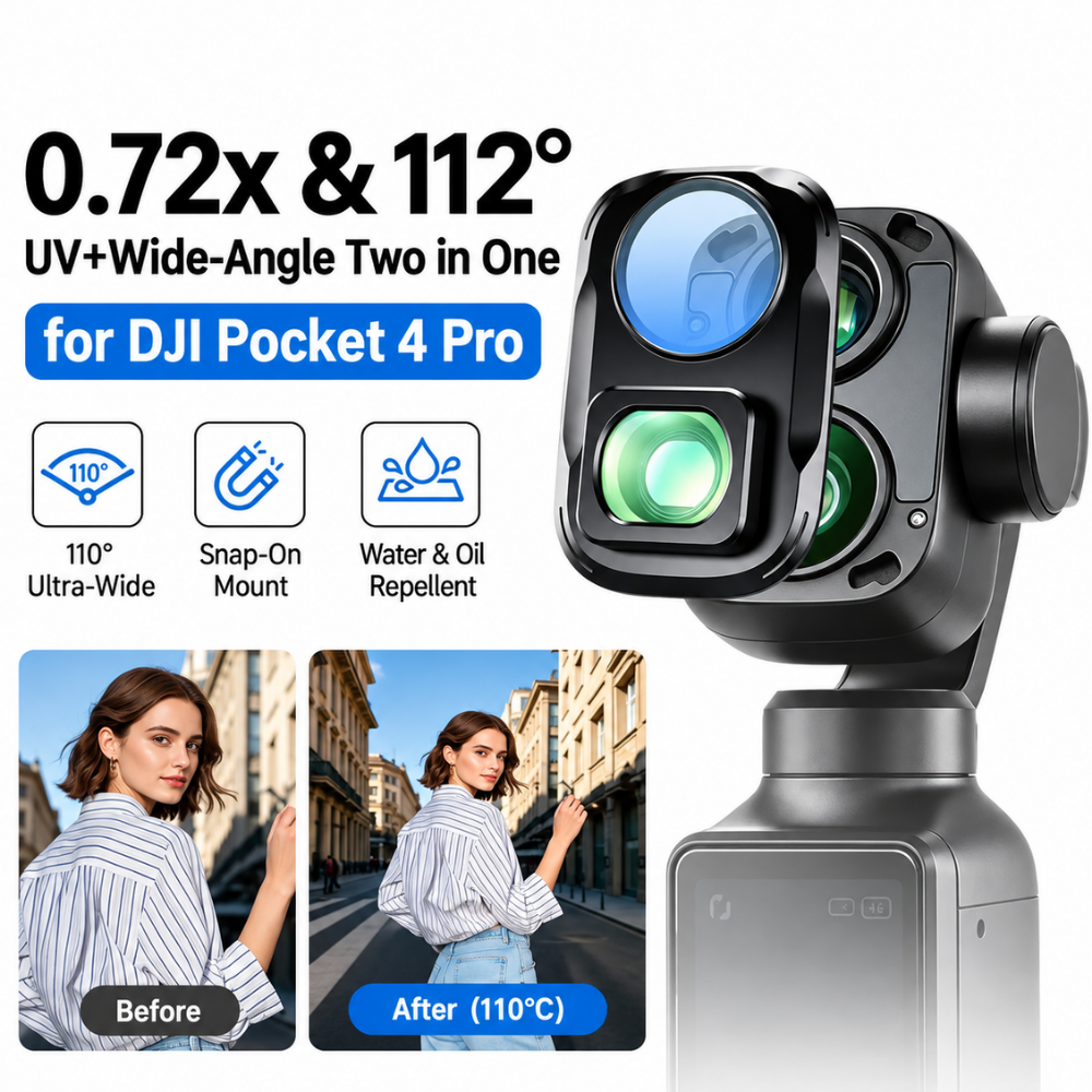 2-in-1 UV and wide angle lens filter for Pocket 4 Pro