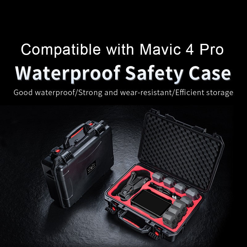 Waterproof drone carrying case with all-in-one travel kit