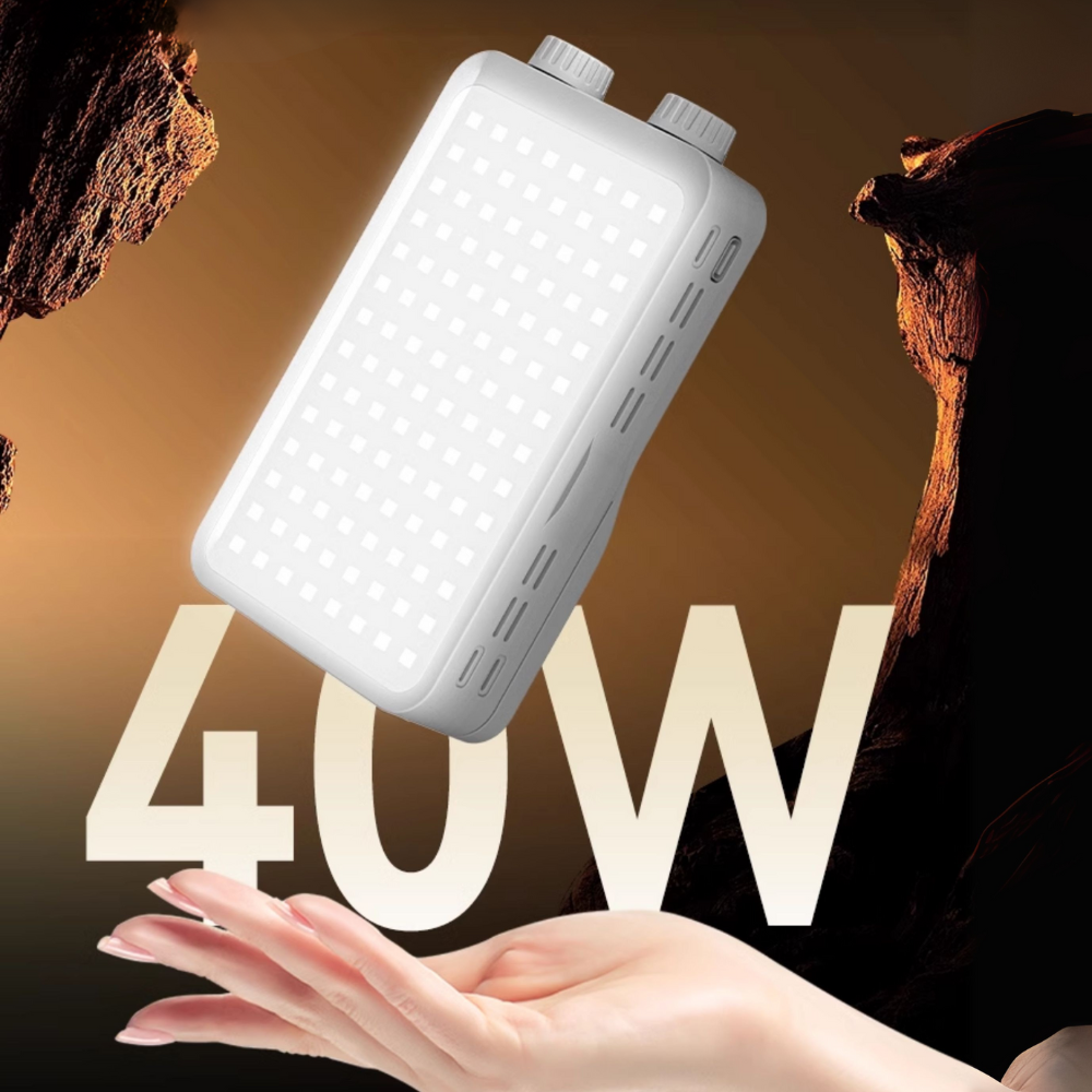 40W LED camera light with fan cooling and dimmable 3000K-7000K