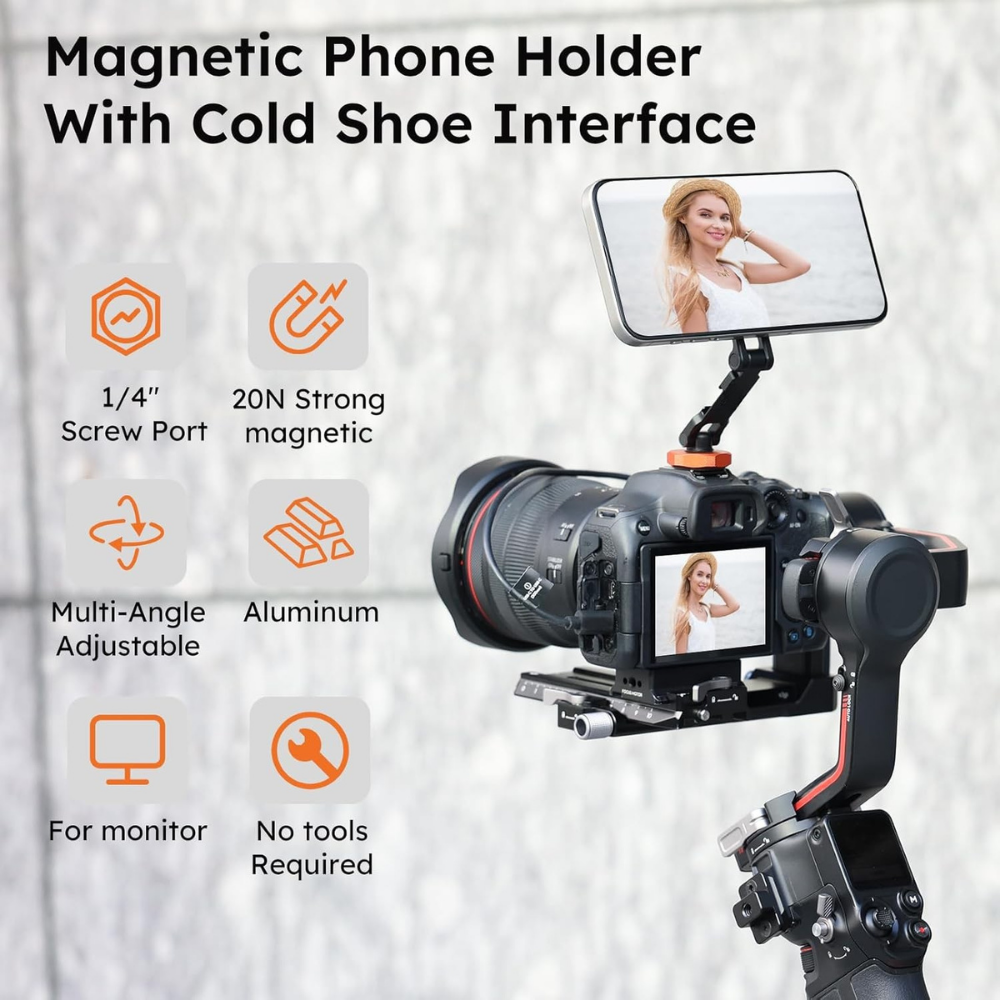 magsafe phone tripod mount with cold shoe