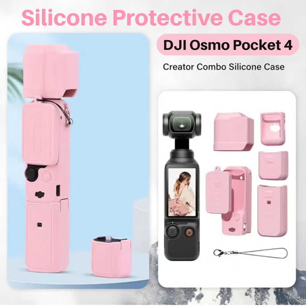 Silicone Case for DJI Osmo Pocket 4 with Lens Cover