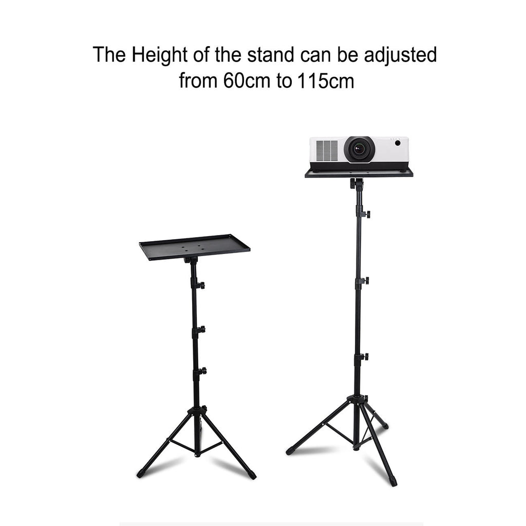 Foldable metal floor stand with 30x40cm tray for projectors
