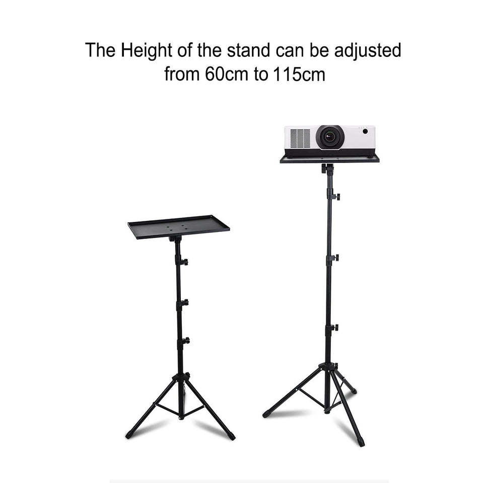 Foldable metal floor stand with 30x40cm tray for projectors