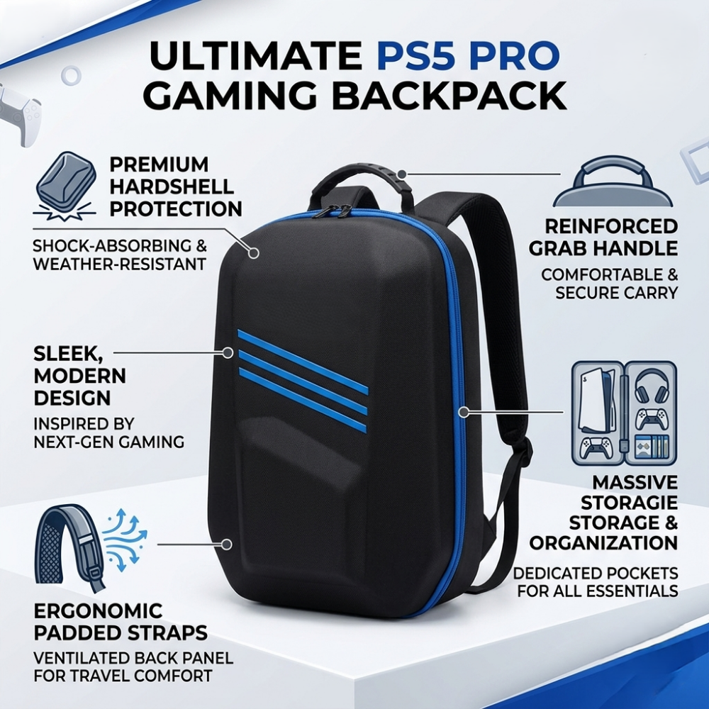 gaming console backpack for PS5 Pro accessories