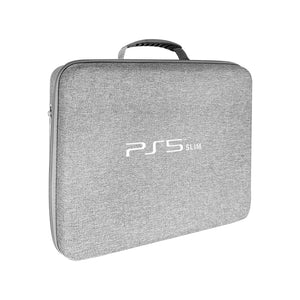 Sleek Design Carry Bag Compatible for PS5 SLIM Console & Dual-sense Controllers Waterproof EVA Bag