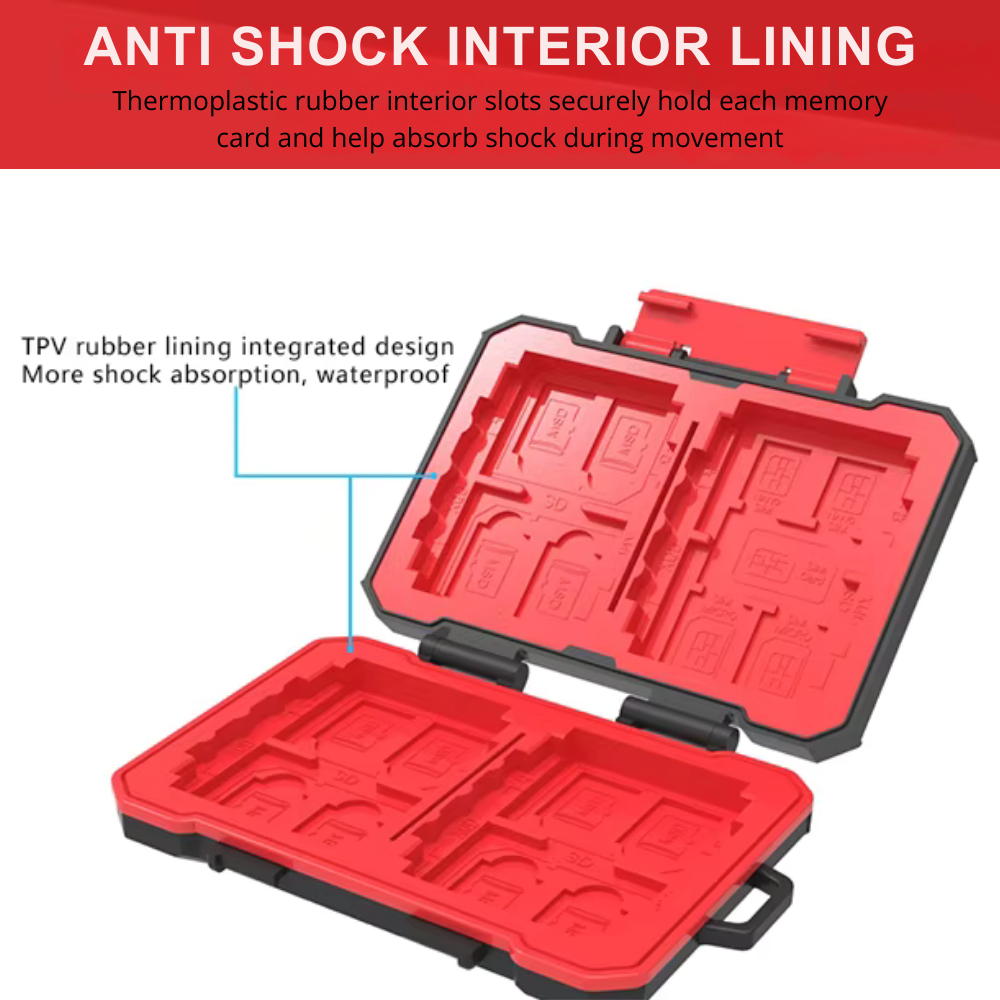 waterproof memory card storage case
