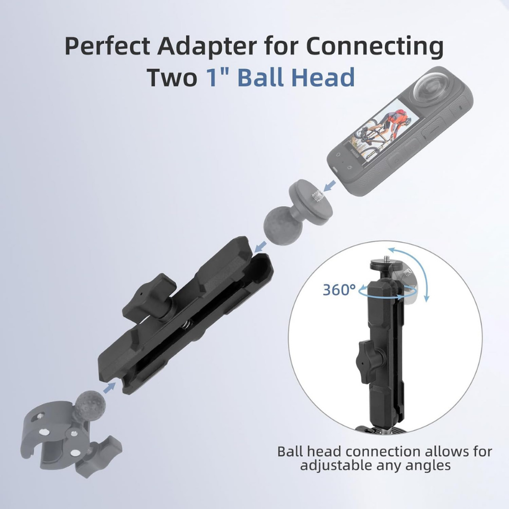 Motorcycle Handlebar Clamp Mount for Camera and GPS