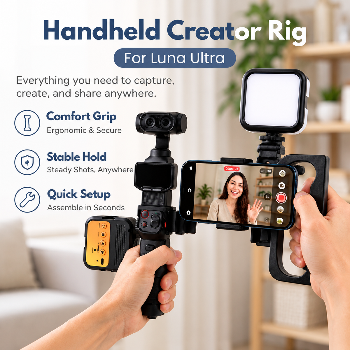 Insta360 Luna Ultra phone expansion bracket