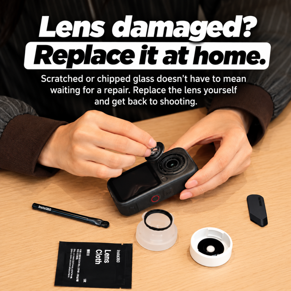 Double Lens Replacement Kit for Insta360 X6 Camera