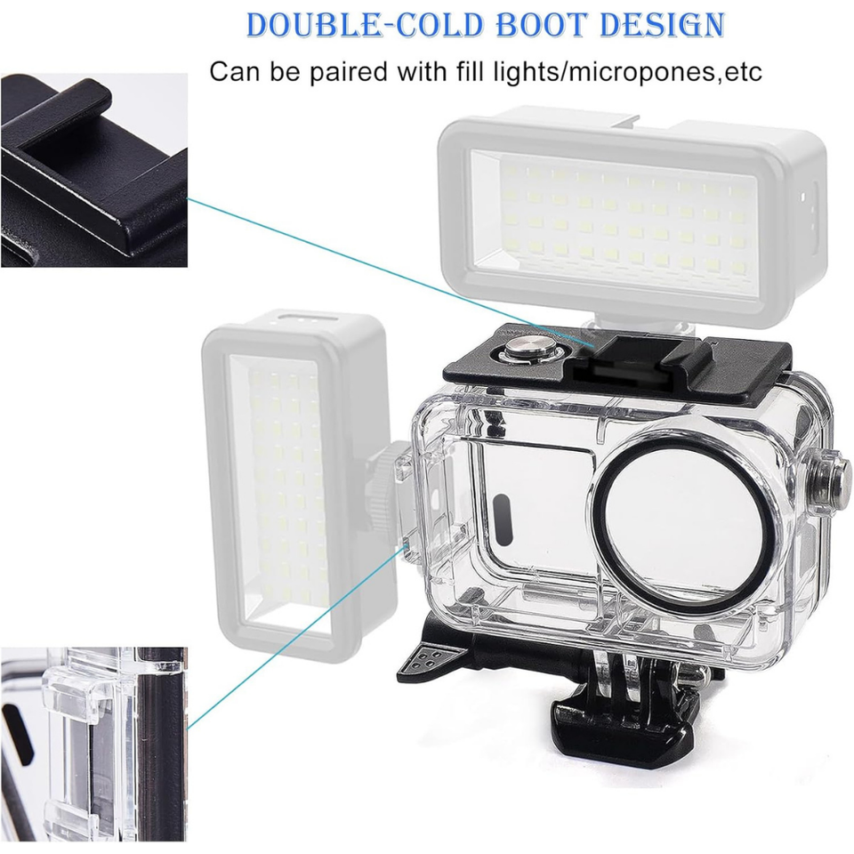 Waterproof carry case and floating grip for DJI Osmo Action 5