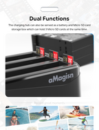 3 Slot Battery Charger for Insta360 X4 Camera Charging Dock