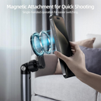 Adjustable height magnetic phone holder for video recording
