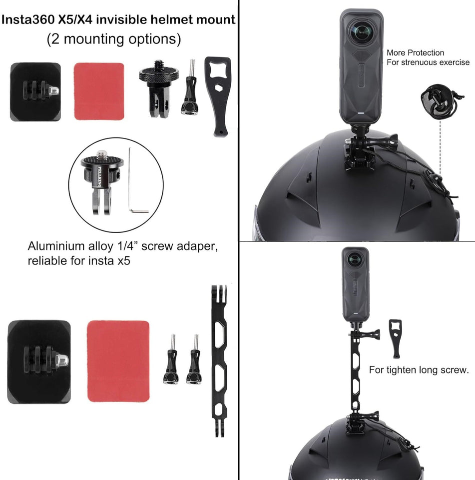 Helmet adhesive mount bundle kit for action sports cameras