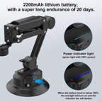 z spring shock absorber arm mount for stable camera footage