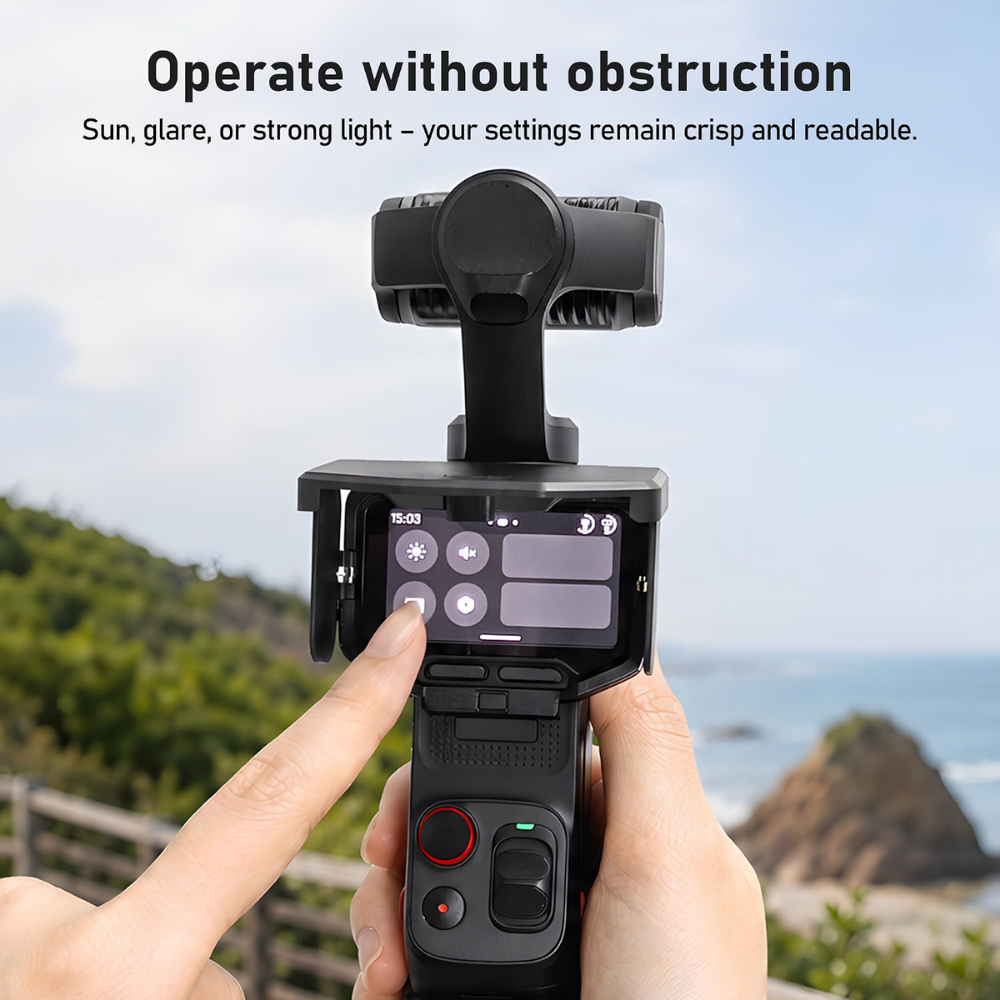 Anti-glare screen hood for Insta360 Luna Ultra