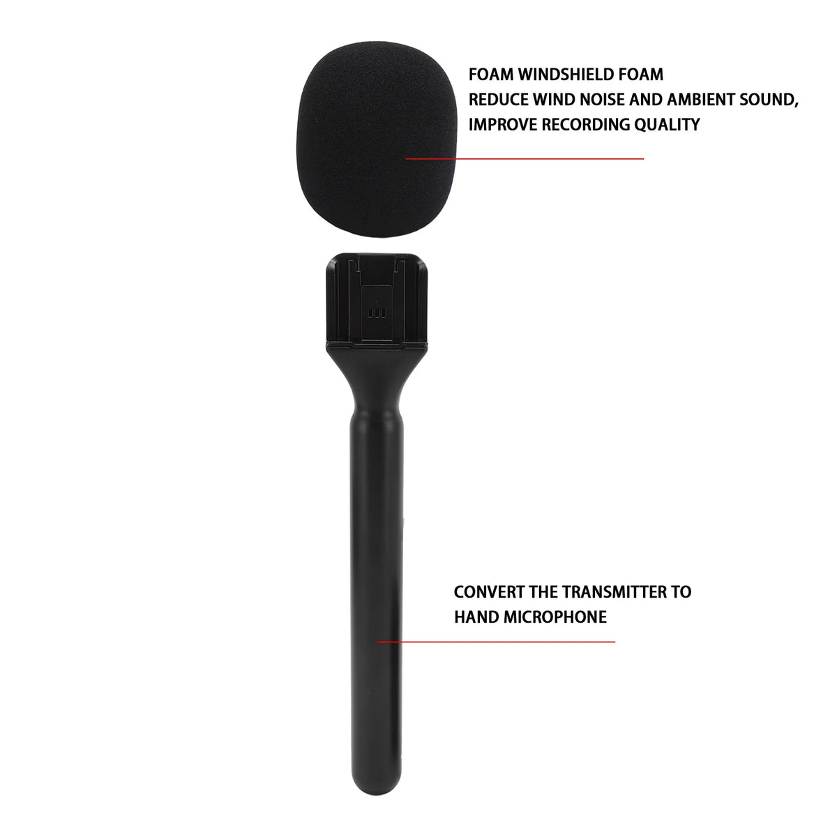 microphone handle stick , dji mic handle stick foam 