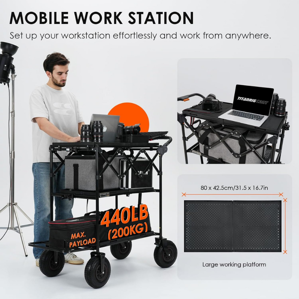 video production rolling cart
