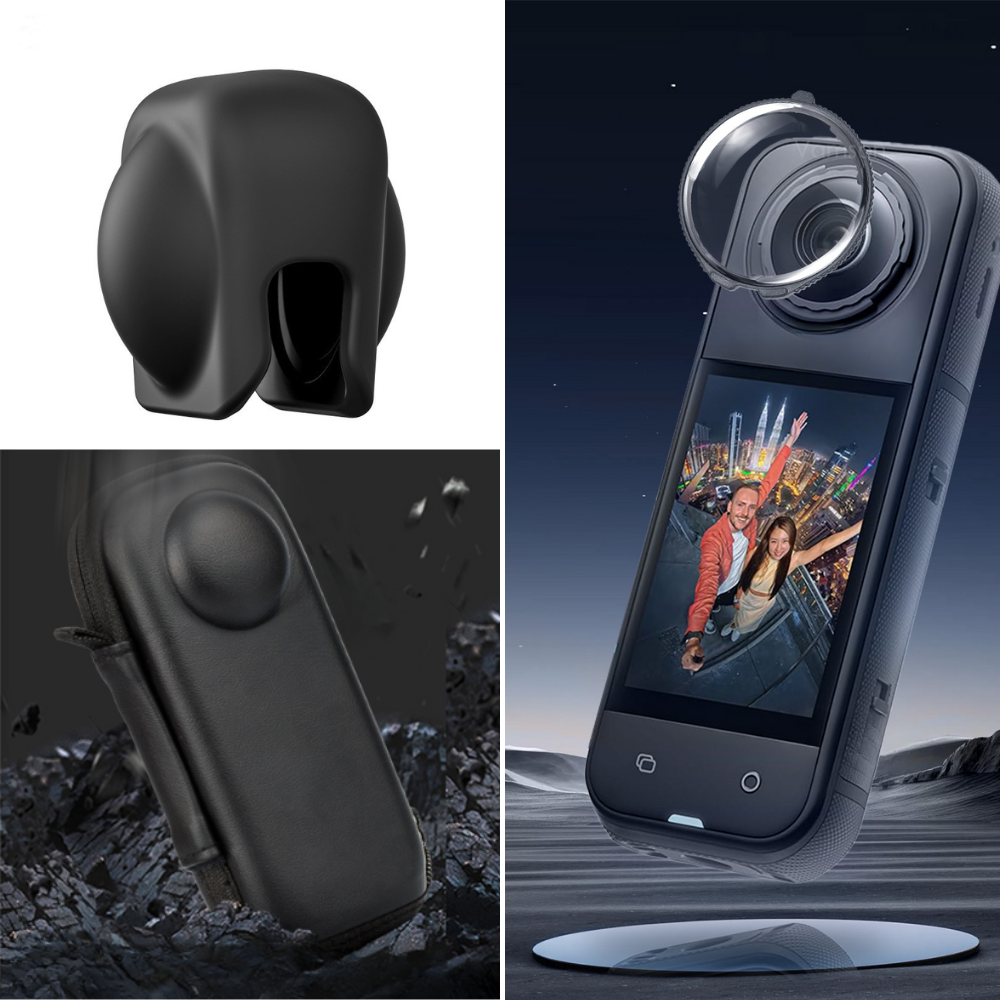 Shockproof pouch and lens guard combo for Insta360 ONE X5 camera