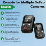 GoPro wireless remote control with wrist strap for outdoor use