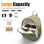 Removable padded dividers in DSLR camera gear bag