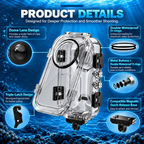 Waterproof Case for Insta360 X6 underwater photography housing