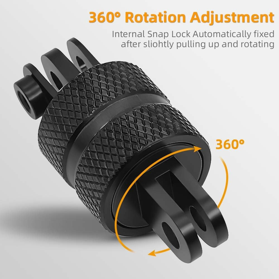Durable aluminum camera mount with smooth rotation